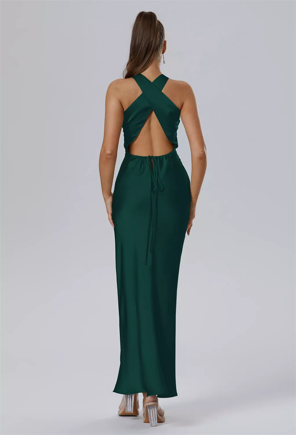 AW Teigne Hunter Green  Garden Wedding Guest Dresses